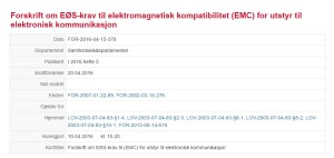 EMC forskrift